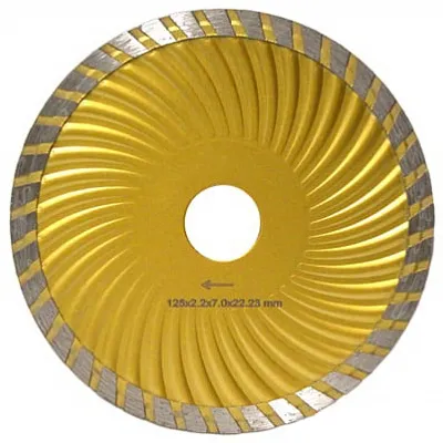 Диск турбо COBRA Eco Wave д.125*22,2 (2,2*7)мм | железобетон/dry DIAMASTER